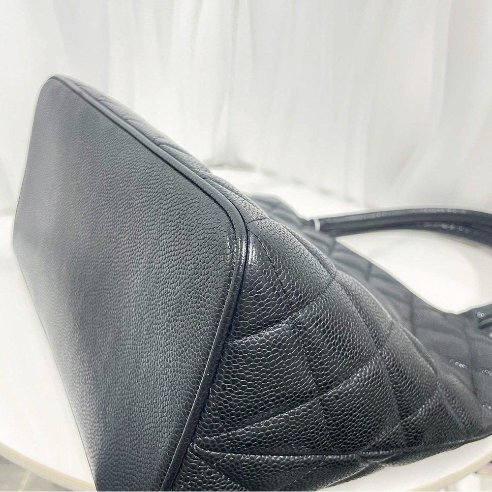 Chanel Black Caviar Leather Quilted Tote Bag - Picture 9 of 11